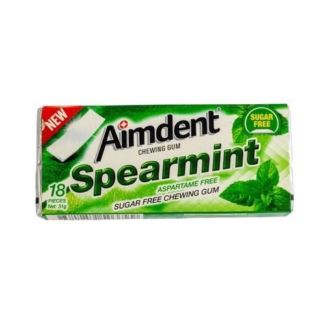 Aimdent Spearmint Sugar-Free Chewing Gum – 18 Pieces