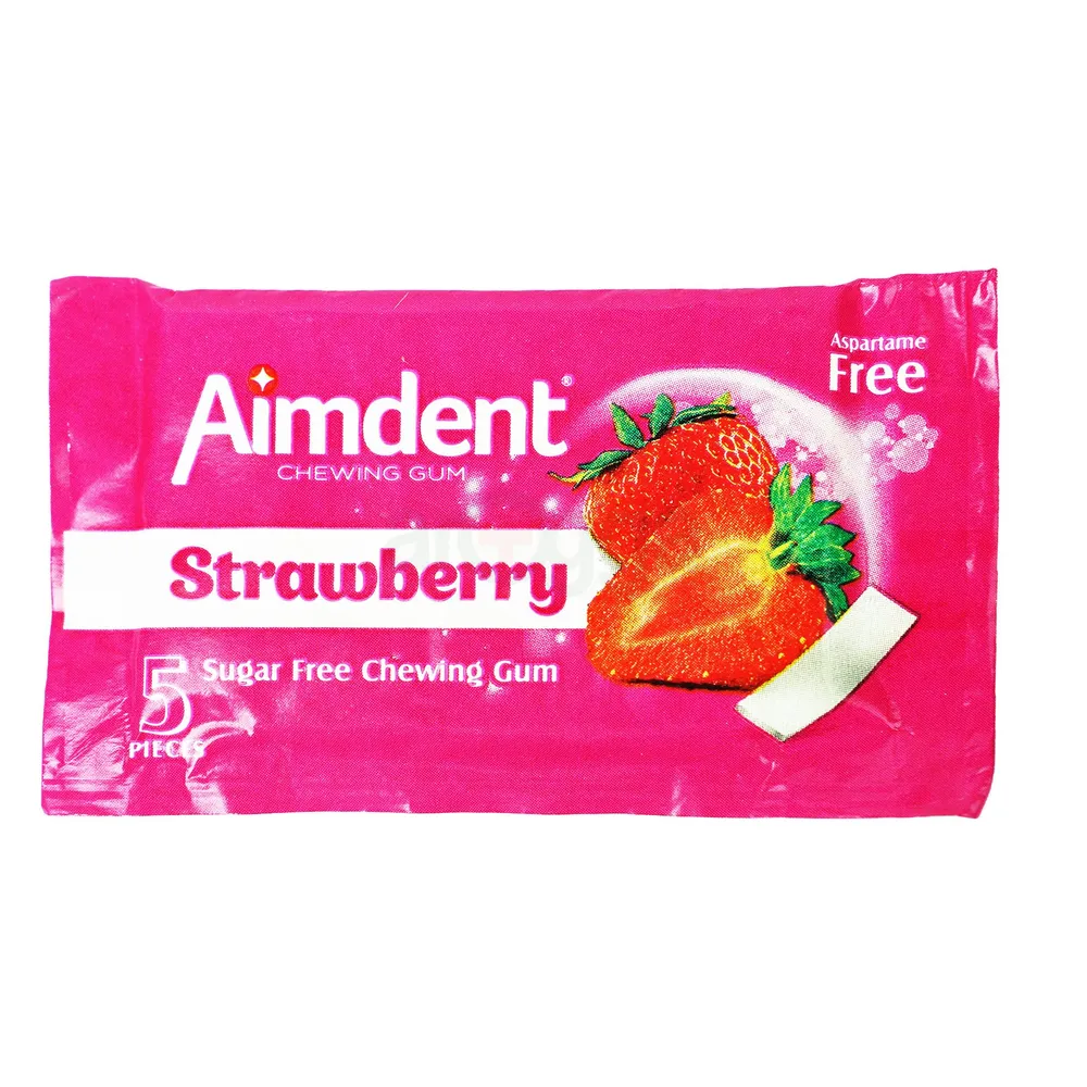 Aimdent Strawberry Sugar-Free Chewing Gum – 8.5gm