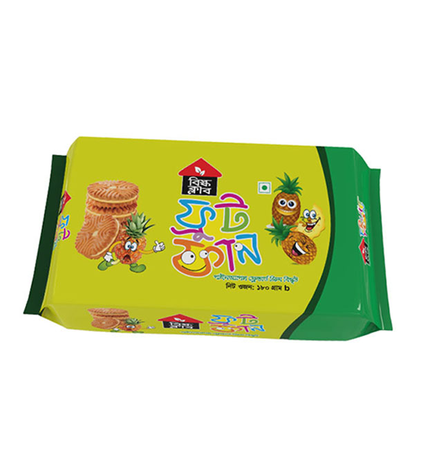 Bisk Club Fruit Fun – Pineapple Flavored Cream Biscuit (130g)