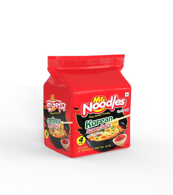 Mr. Noodles Korean Super Spicy – 4 Pack (62g x 4)​
